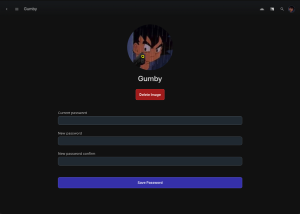 Jellyfin profile settings page