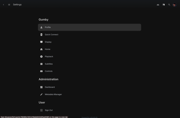 Jellyfin Profile Jellyfin Profile