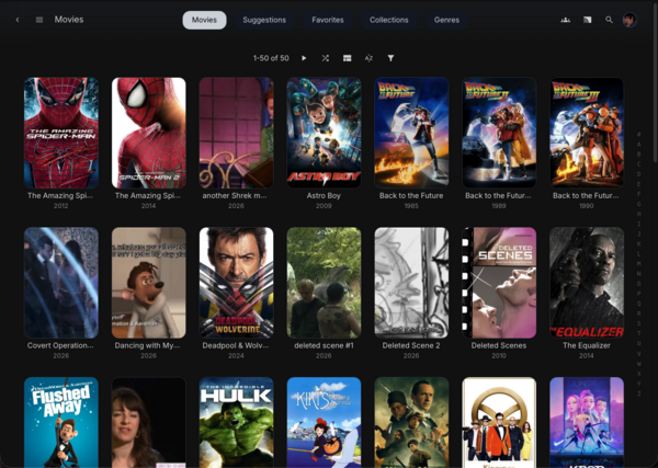 Browsing the Movies library